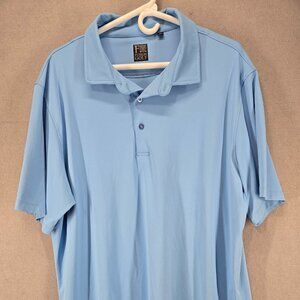 Fusion Golf Men's Polo, Size Large, Baby Blue, Lightweight